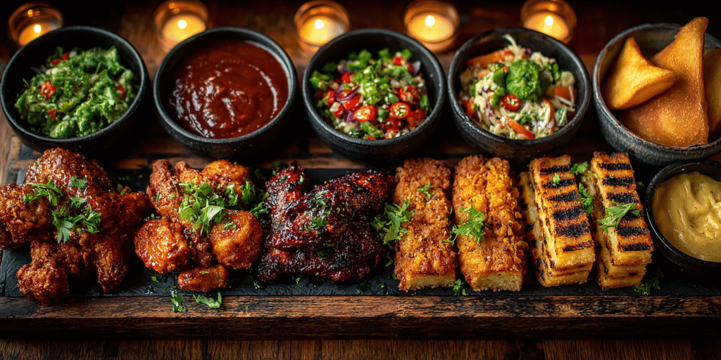 sixandsouth cinematic flat lay of sammys hot chicken feast sp 69259709 a726 4570 b9fc 538d4af6686e 1